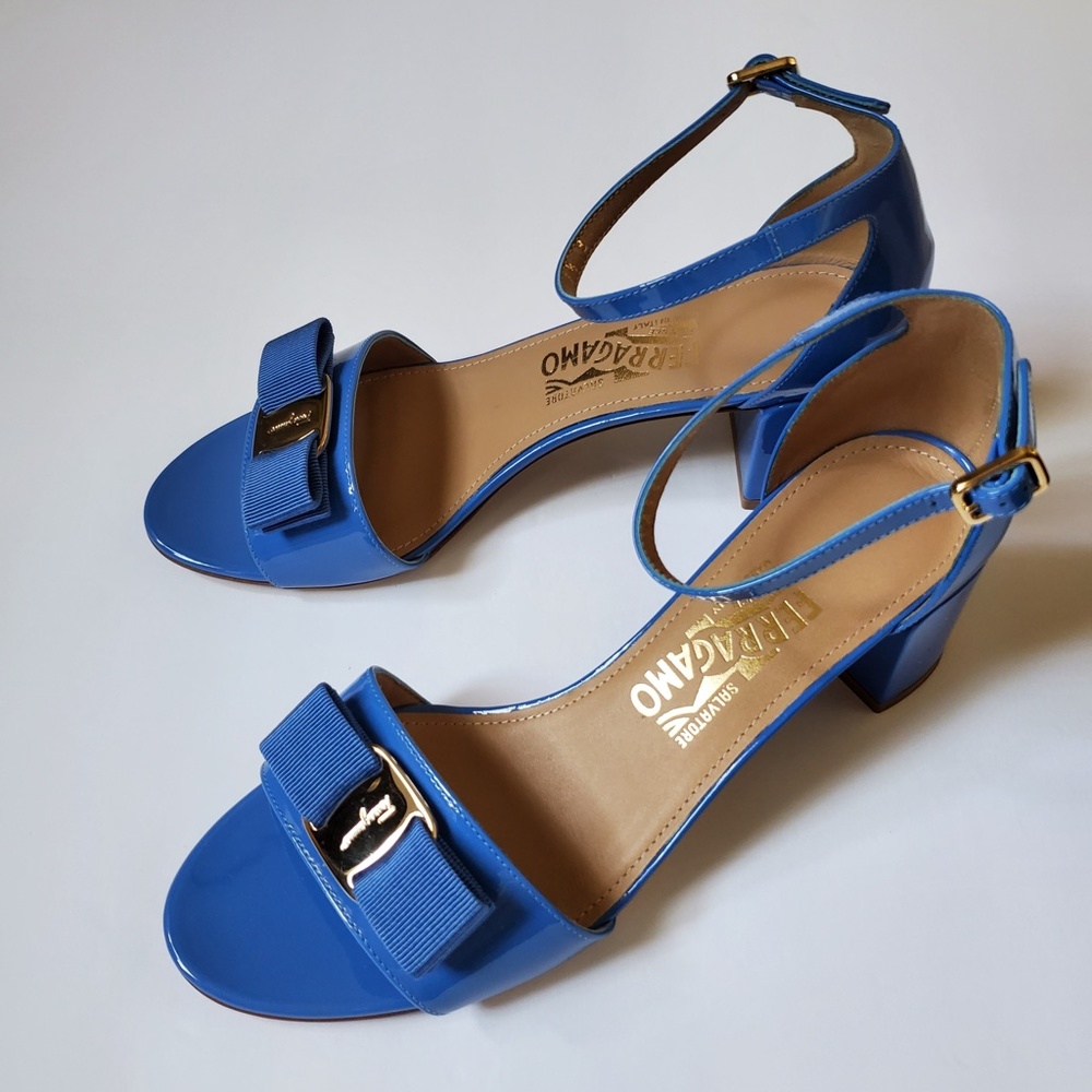 NWOT Salvatore Ferragamo Patent Leather Gavina Sandals